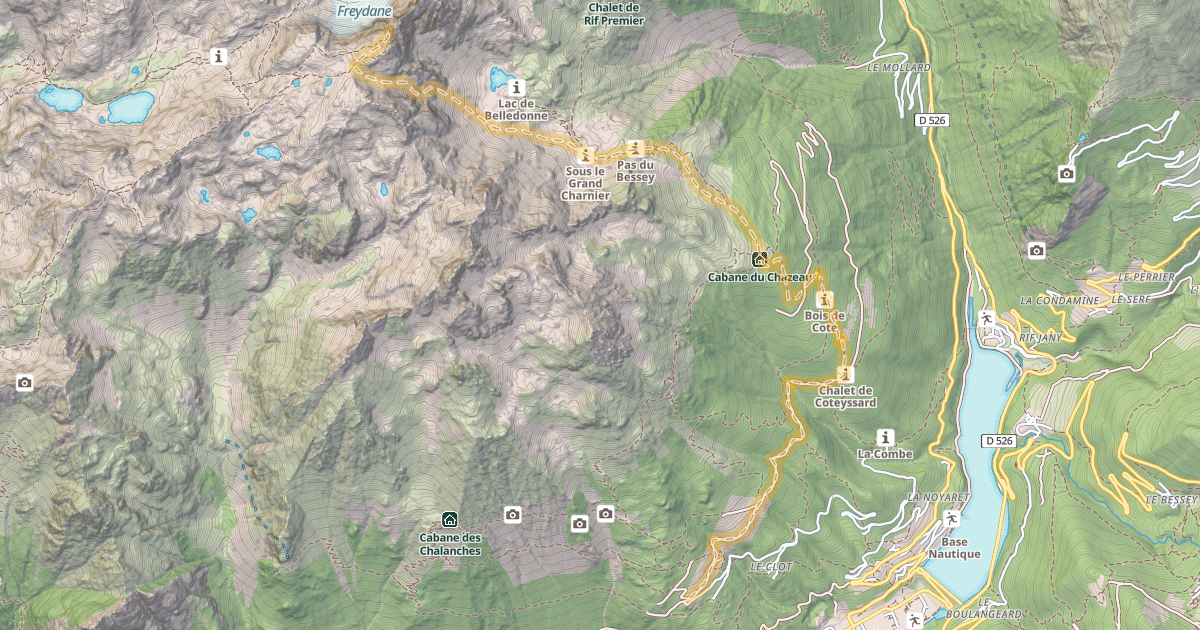 Map preview of Croix de Belledonne — Allemond-La-Traverse
