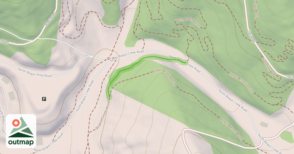 Map of Bogus Creek Loop
