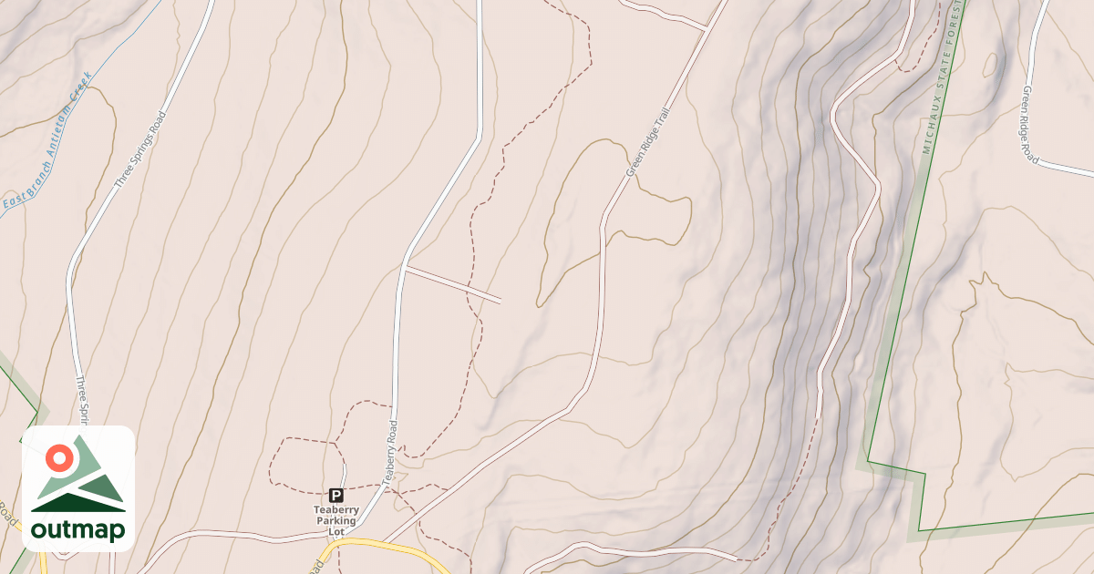 Map of Michaux State Forest – Snowmobile Trail System (Southern)