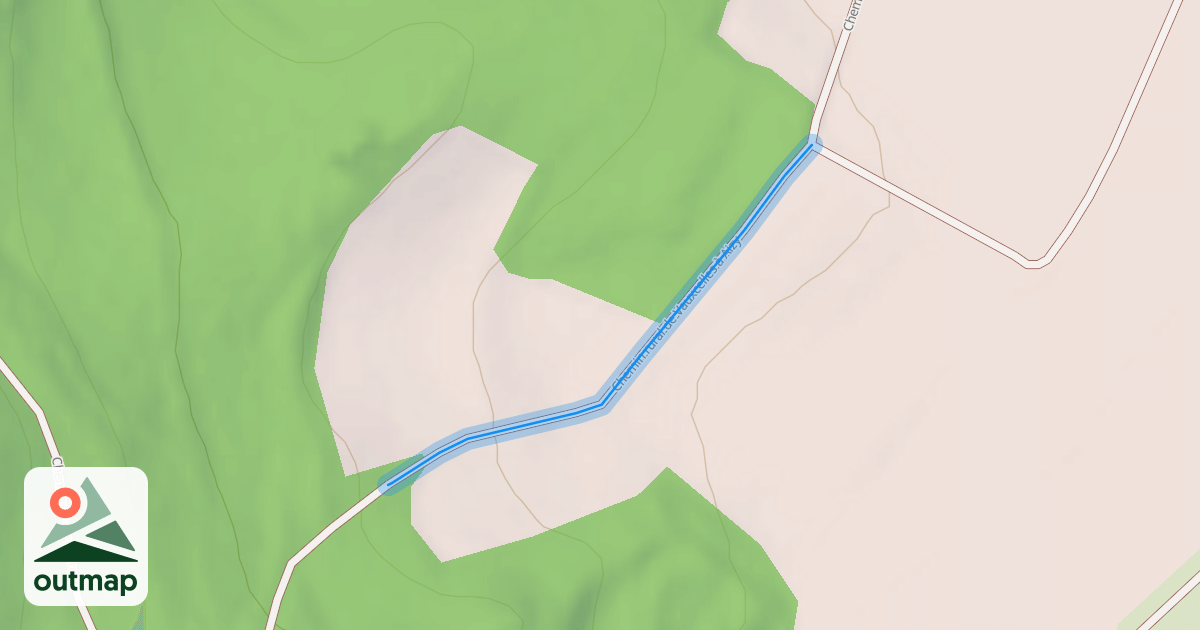 Map of Chemin rural de Vauxcelles à Aizy