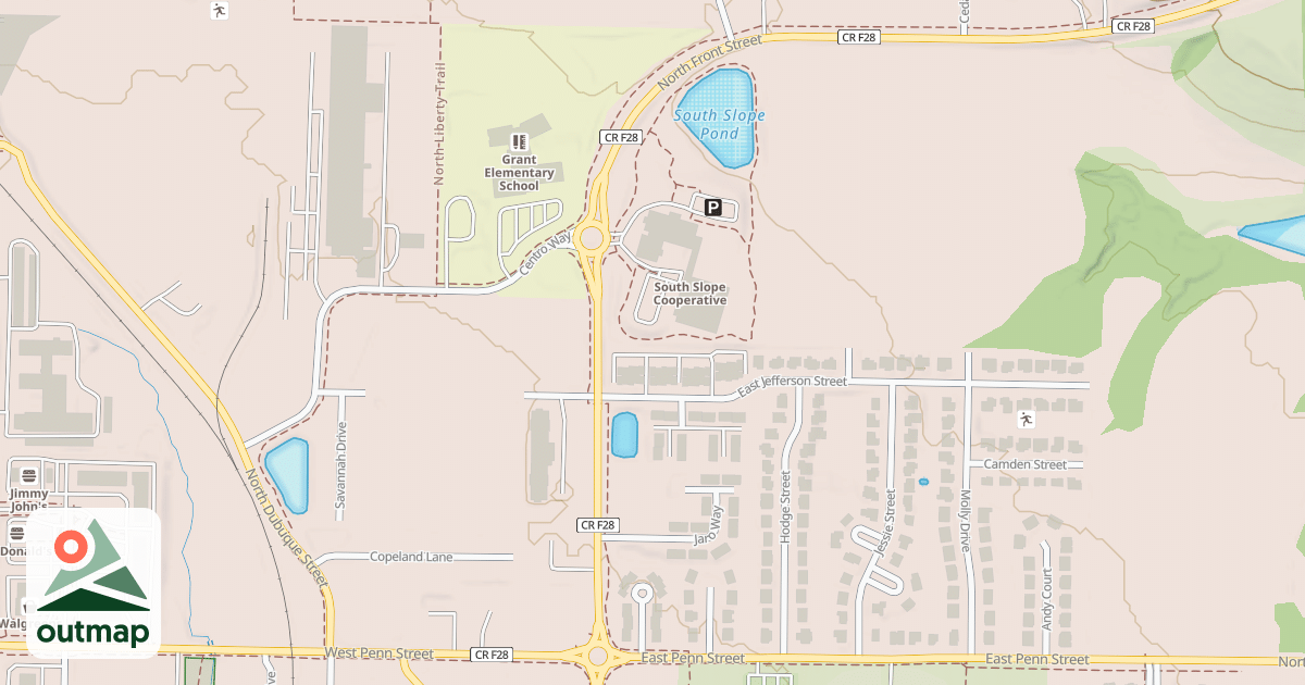 Map of Iowa River Corridor Trail