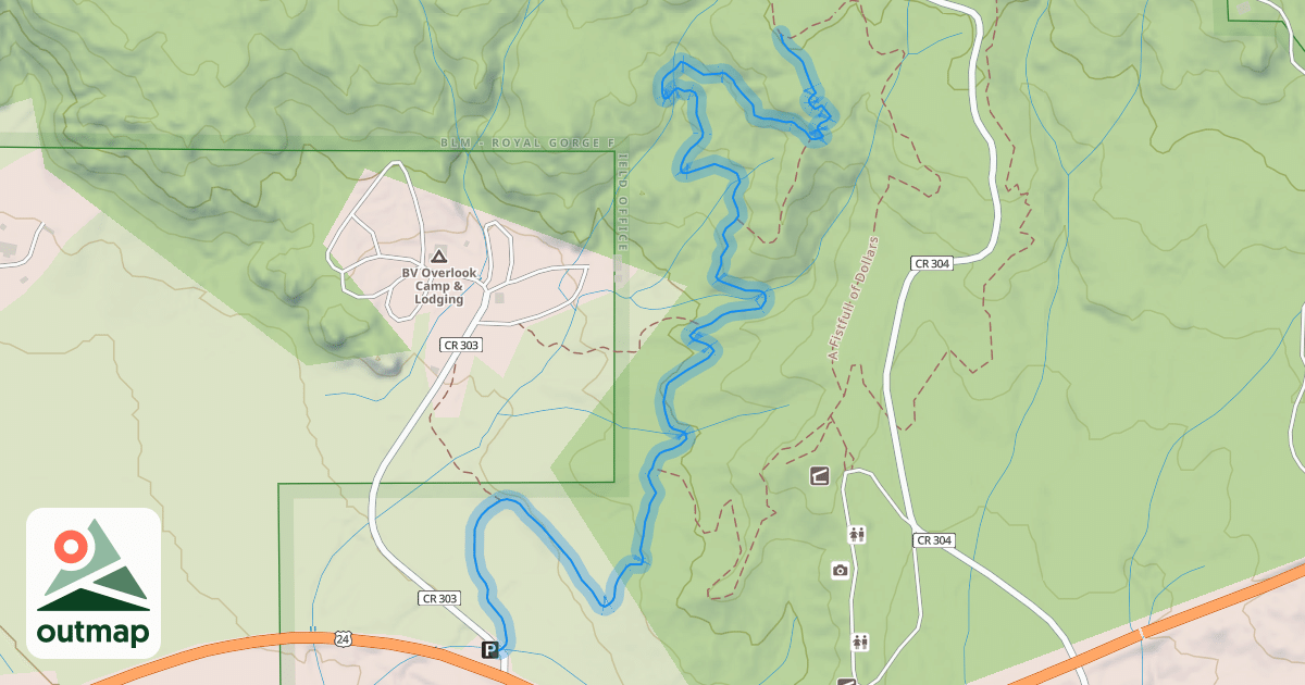 Map of Few Dollars More Trail
