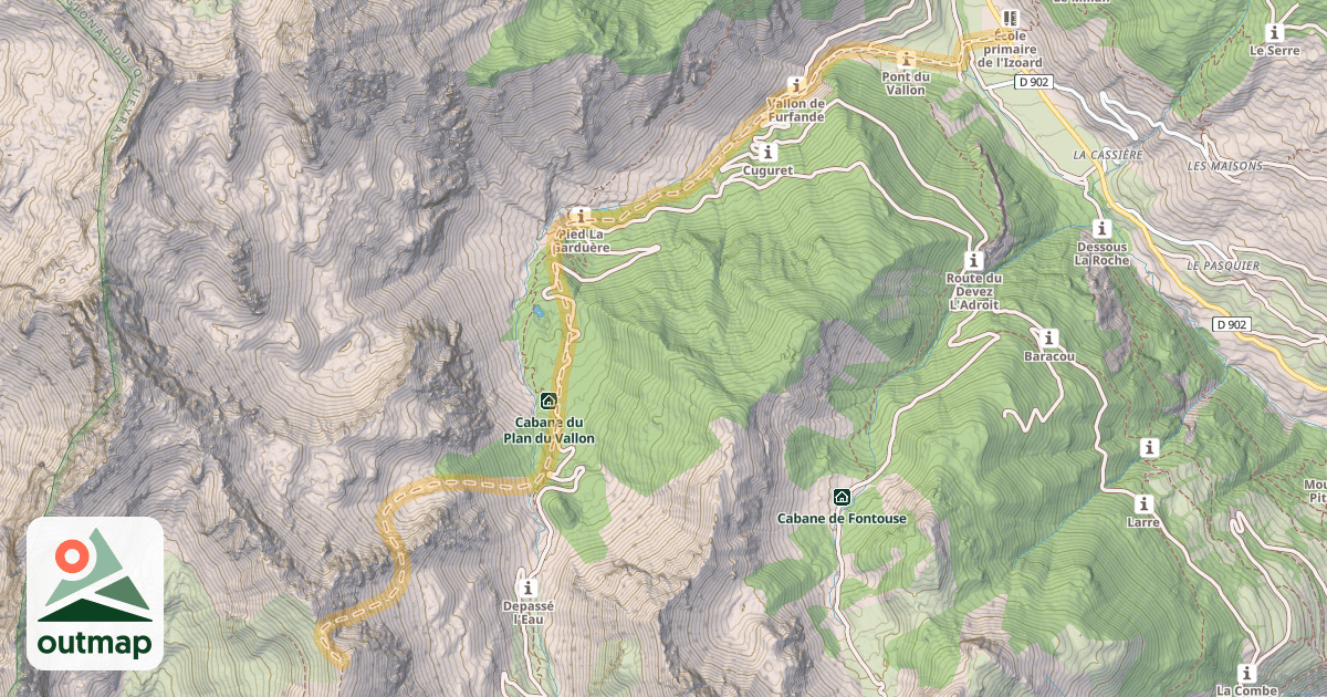 Map of Pic du Gazon — Arvieux