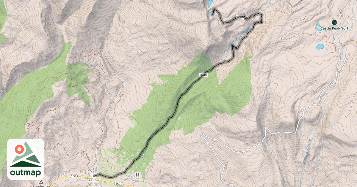 Map of Yellow Pine Trail