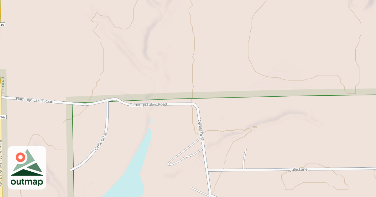 Map of FLAMINGO LAKE