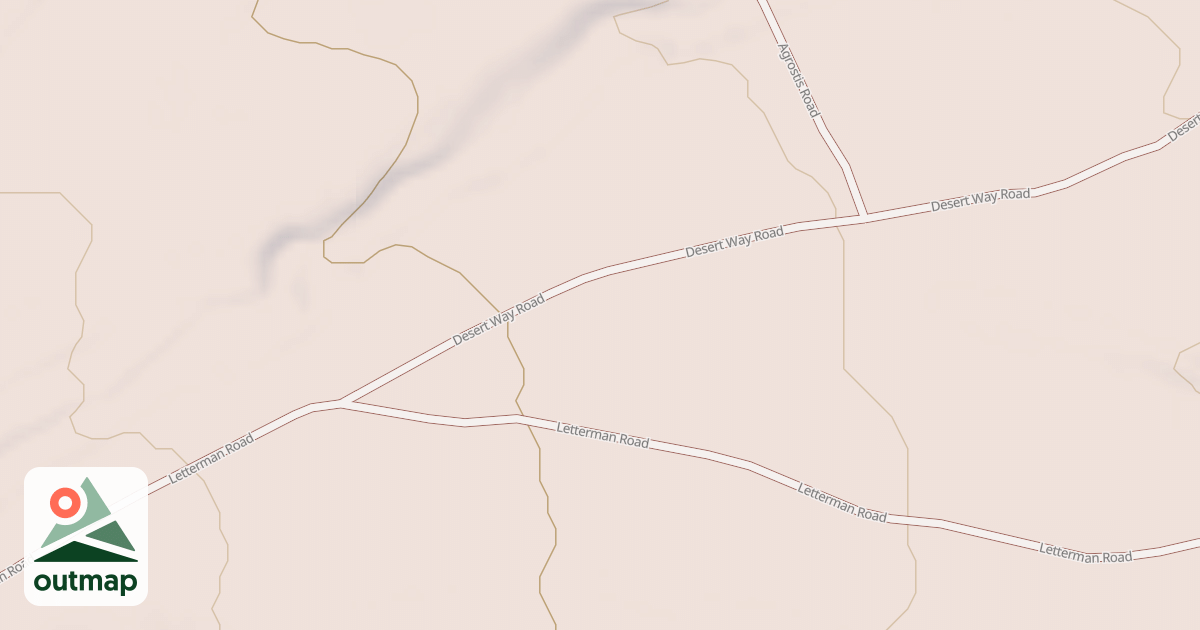 Map of DESERT WAY ROAD