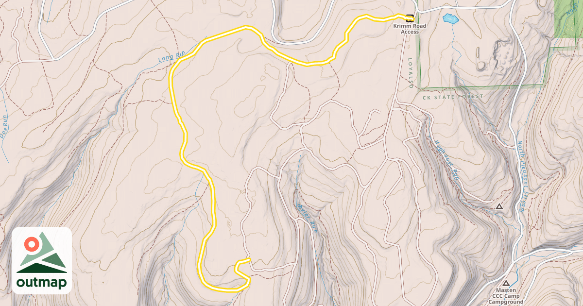 Map of Cherry Ridge Trail