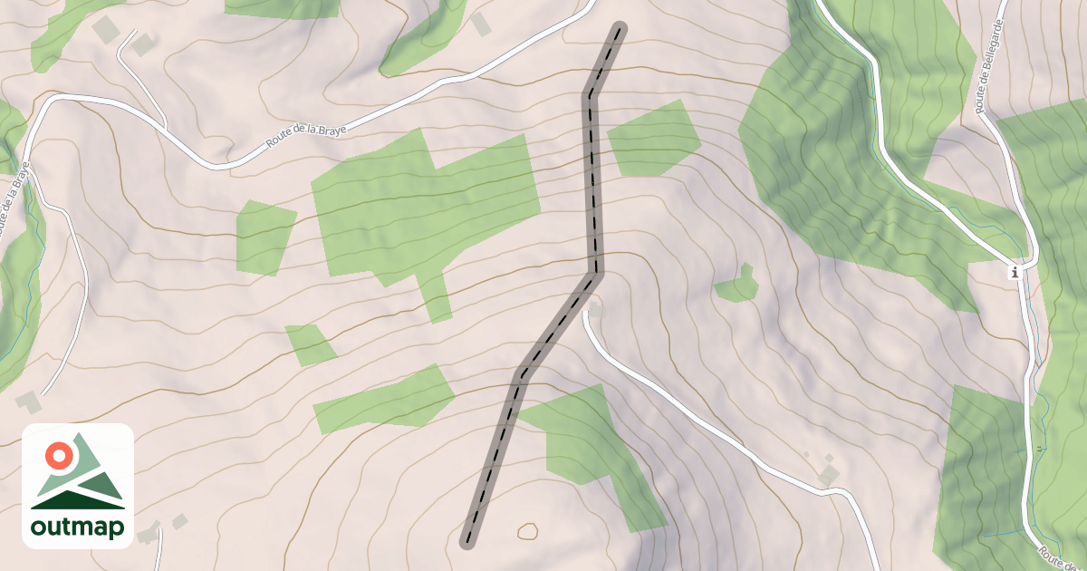 Map of (abandonné) piste freeride 91