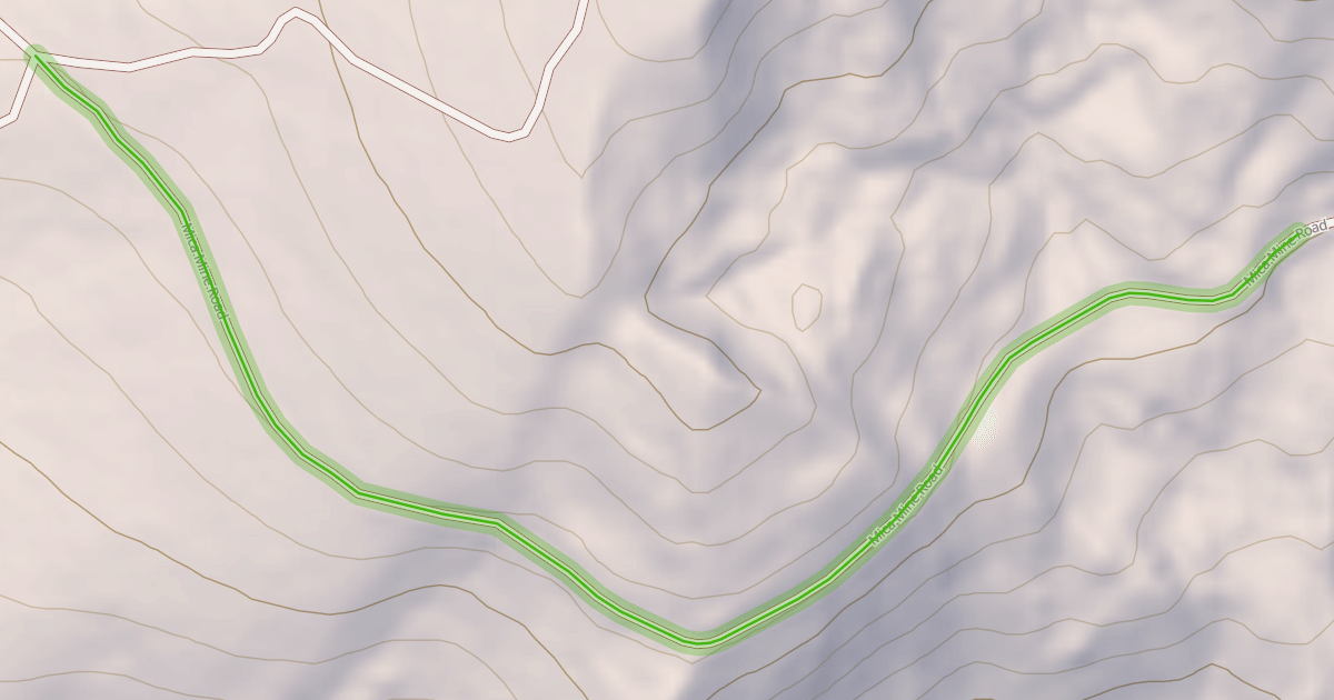 Map preview of Mica Mine Road