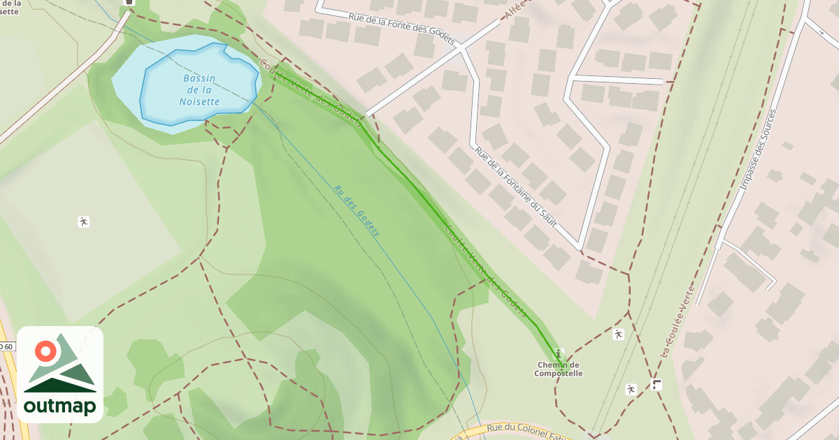 Map of Coulée Verte des Godets
