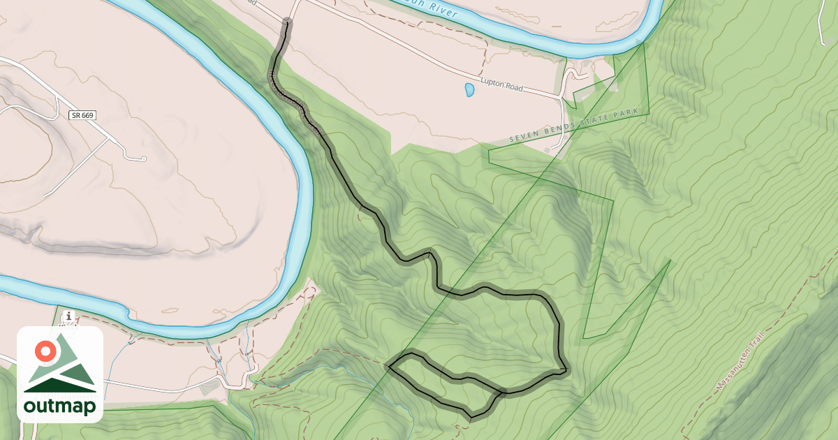 Map of River Bend Rise Trail