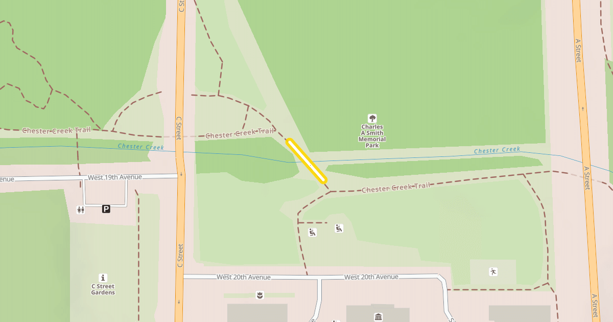 Map preview of Chester Creek Trail