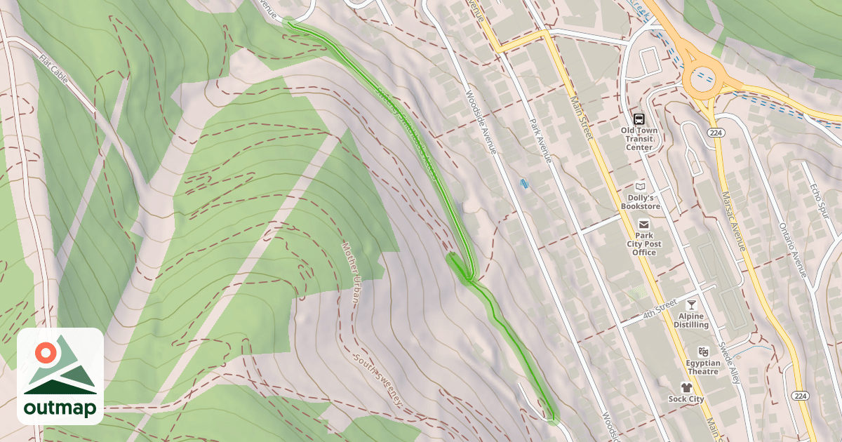 Map of Sweeney Switchbacks Access