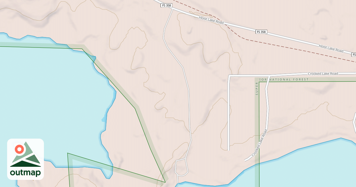 Map of CROOKED LAKE BOAT LANDING