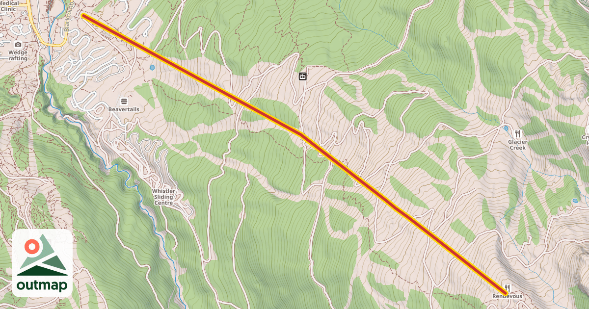 Map of Blackcomb Gondola