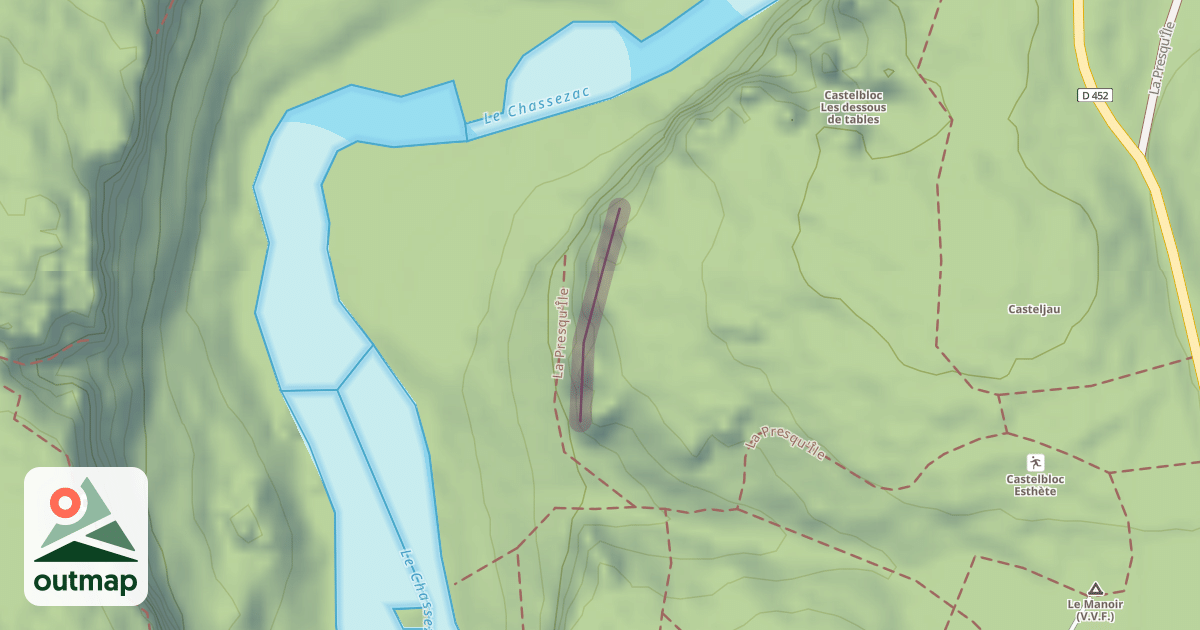 Map of Climbing Crag