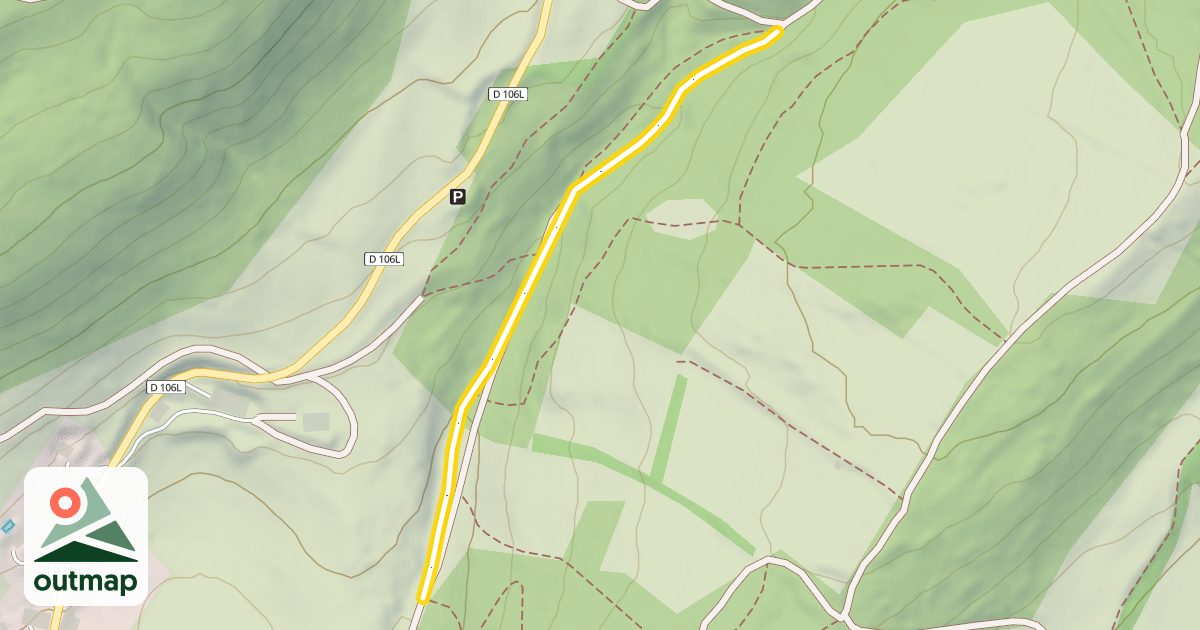 Map of Centre Nordique vers Jean Babois - Bas Combe