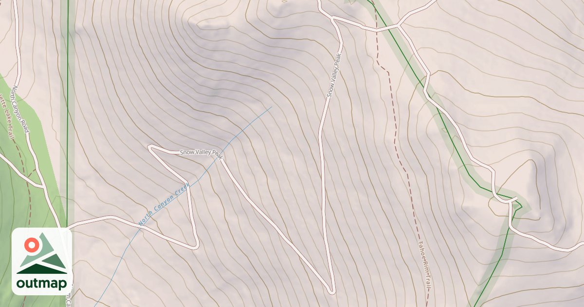 Map of SNOW VALLEY PEAK