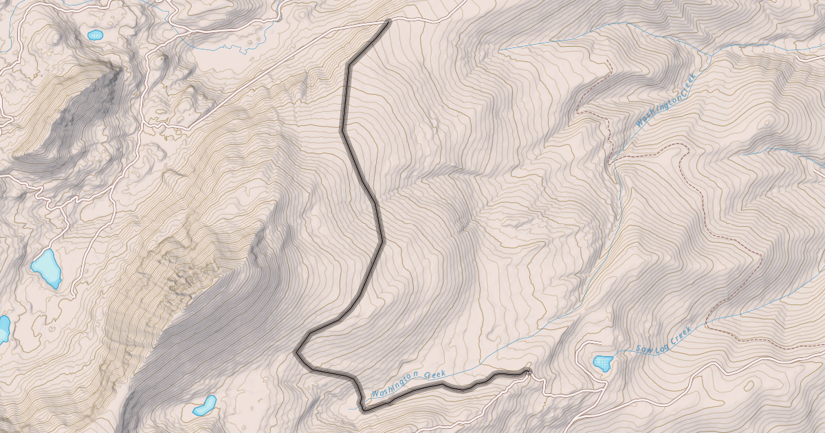 Map preview of Washington Creek Road