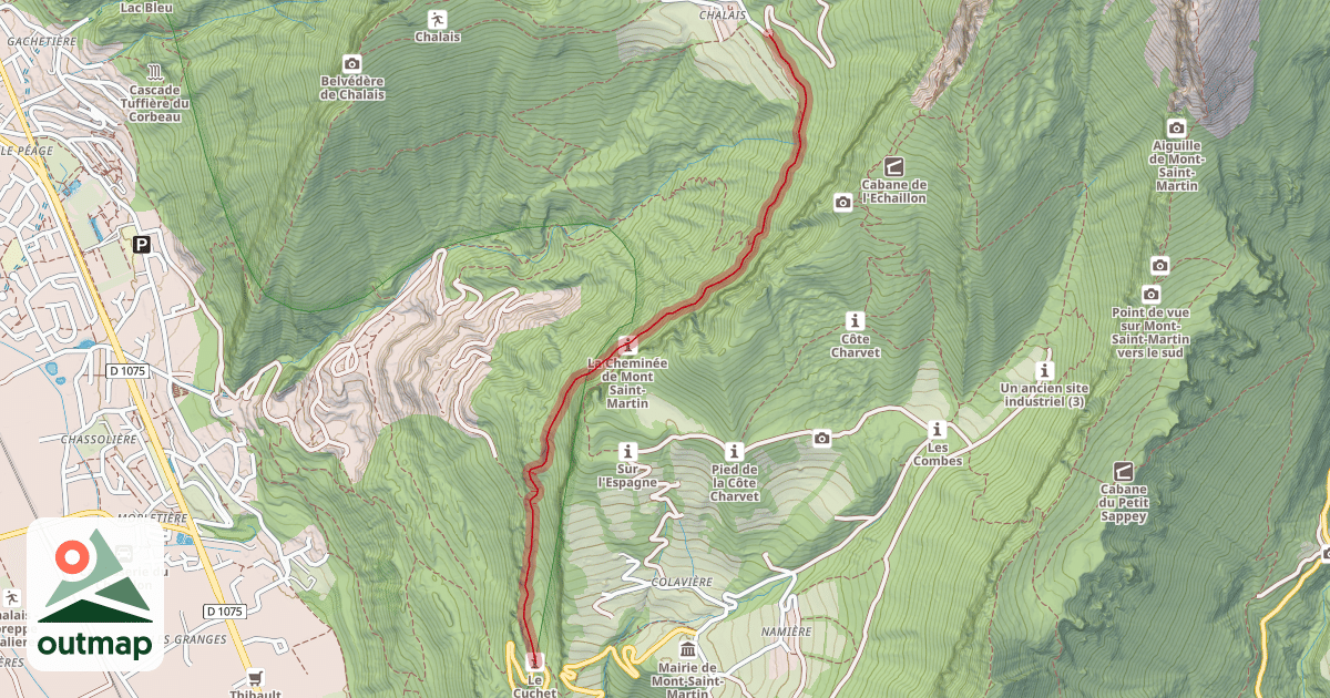 Map of Saint-Martin à Chalais