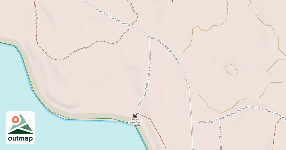 Map of PETE'S LAKE CAMPGROUND SPUR A