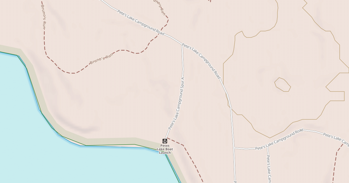 Map preview of PETE'S LAKE CAMPGROUND SPUR A