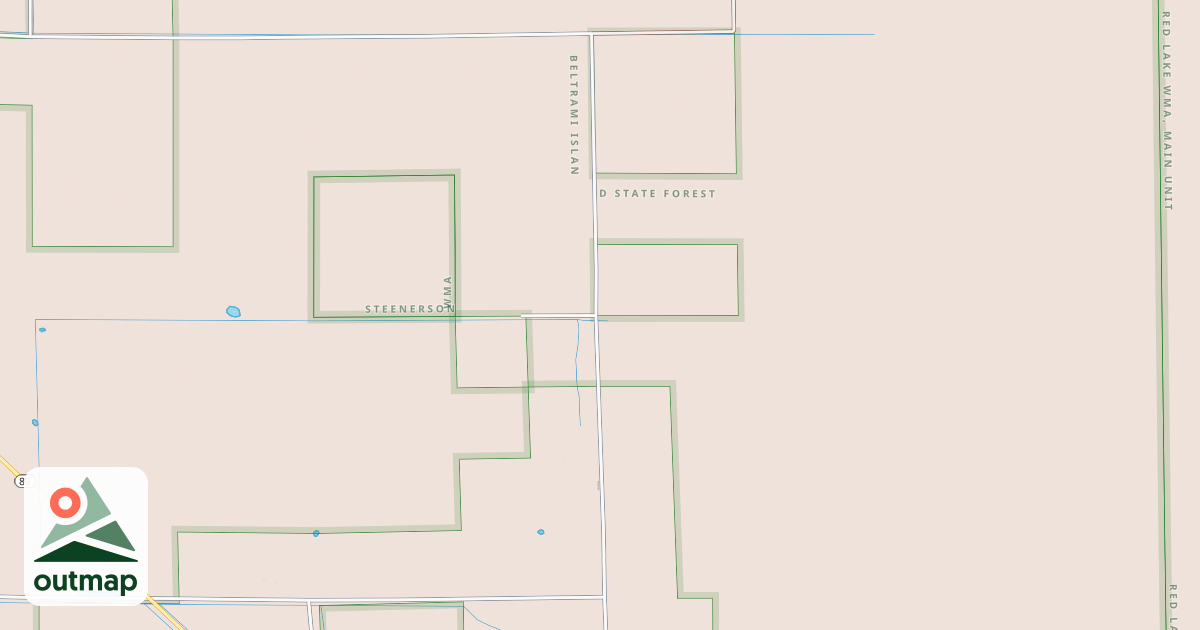Map of Fourtown-Grygla Trail System in Beltrami