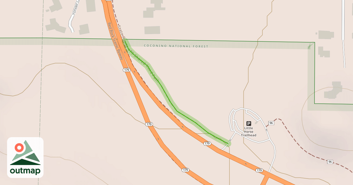 Map of State Route 179 Shared Used Path