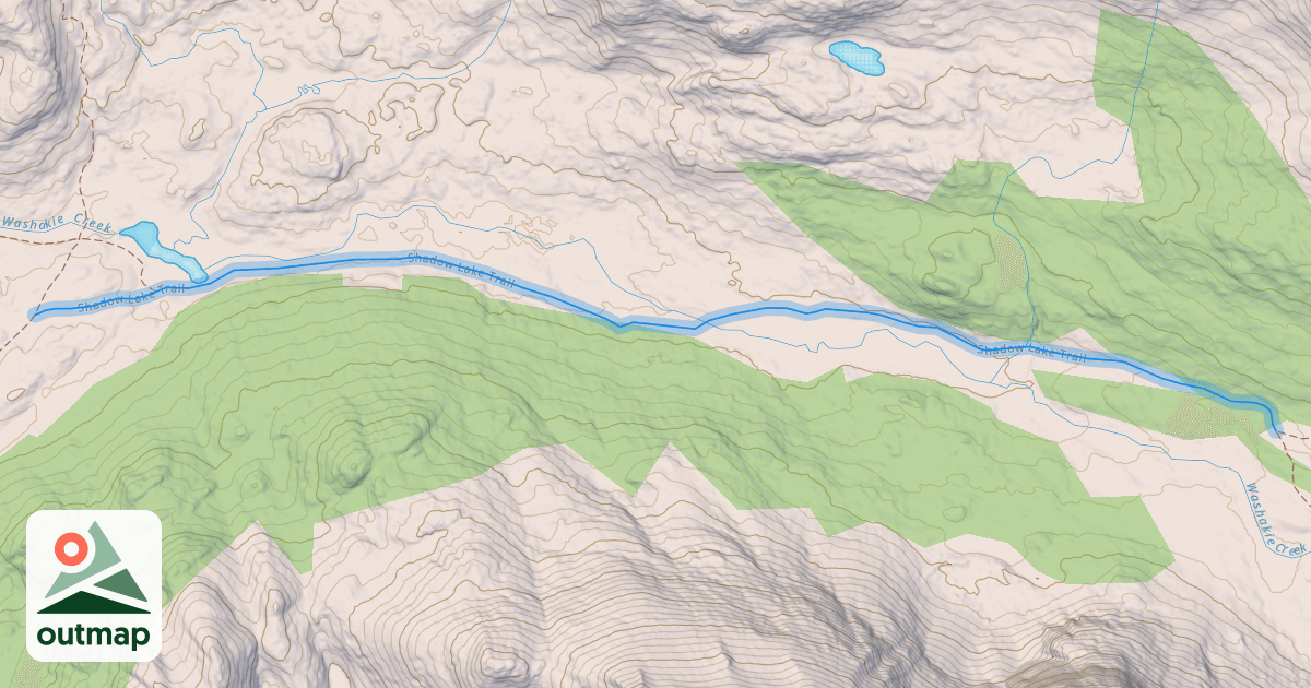 Map of Shadow Lake Trail