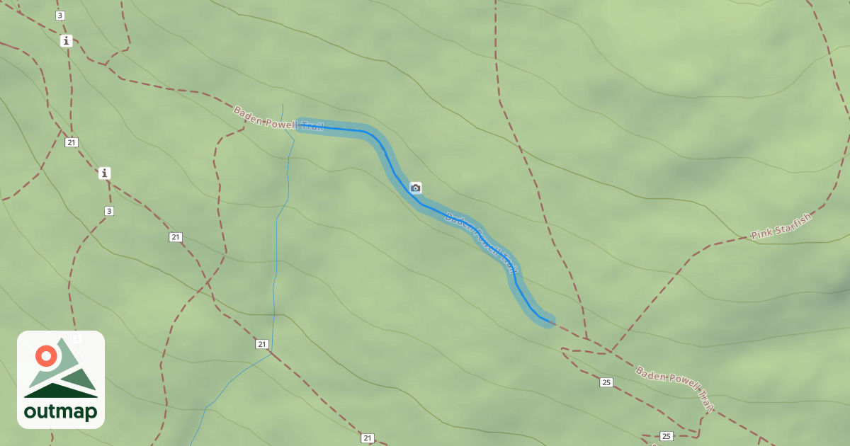 Map of Baden Powell Trail