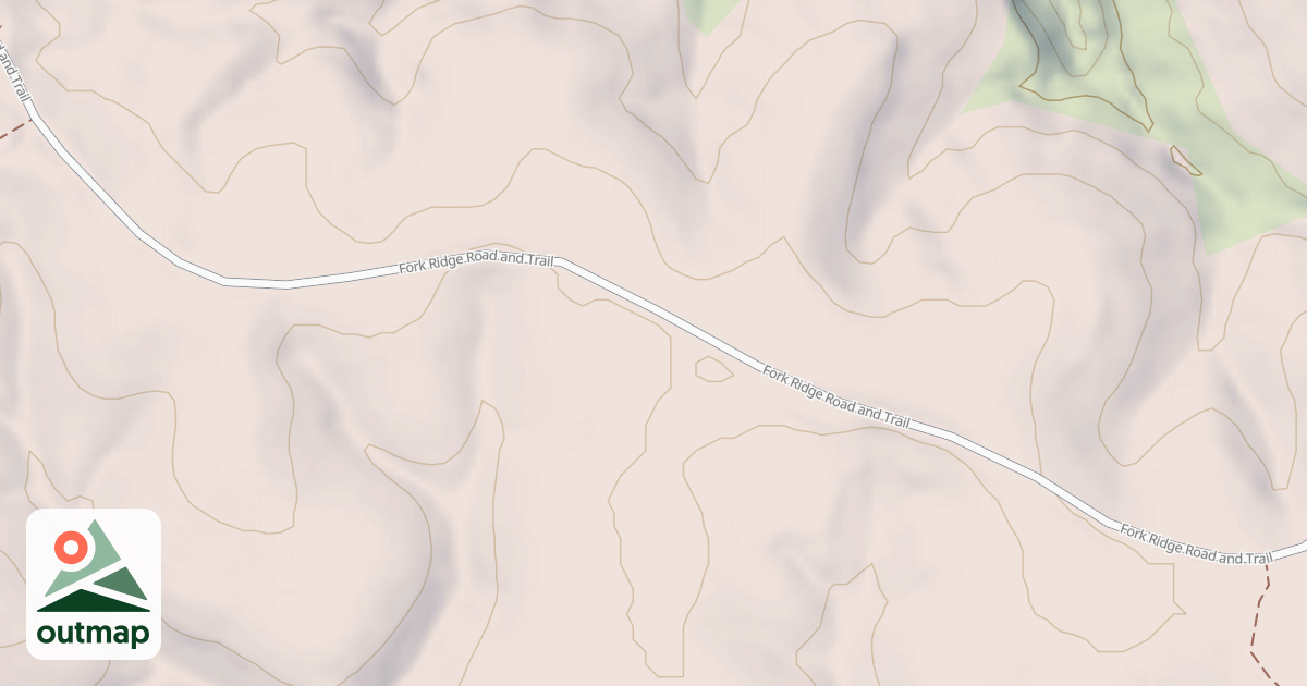 Map of Fork Ridge Road And Trail (Segment B)