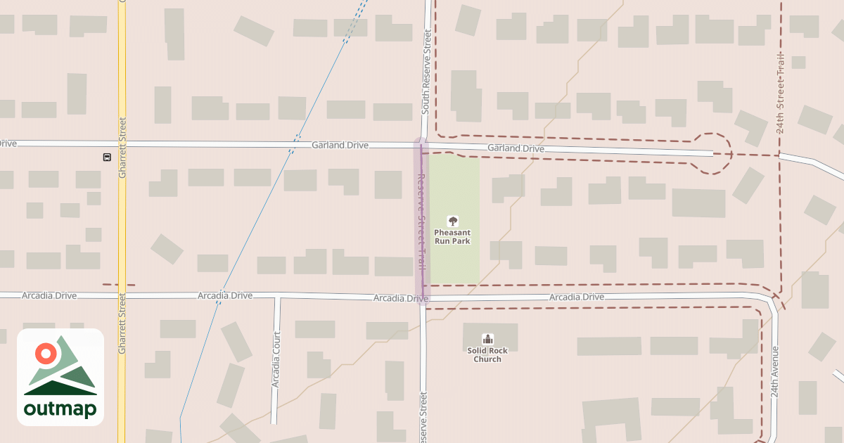 Map of Reserve Street Trail