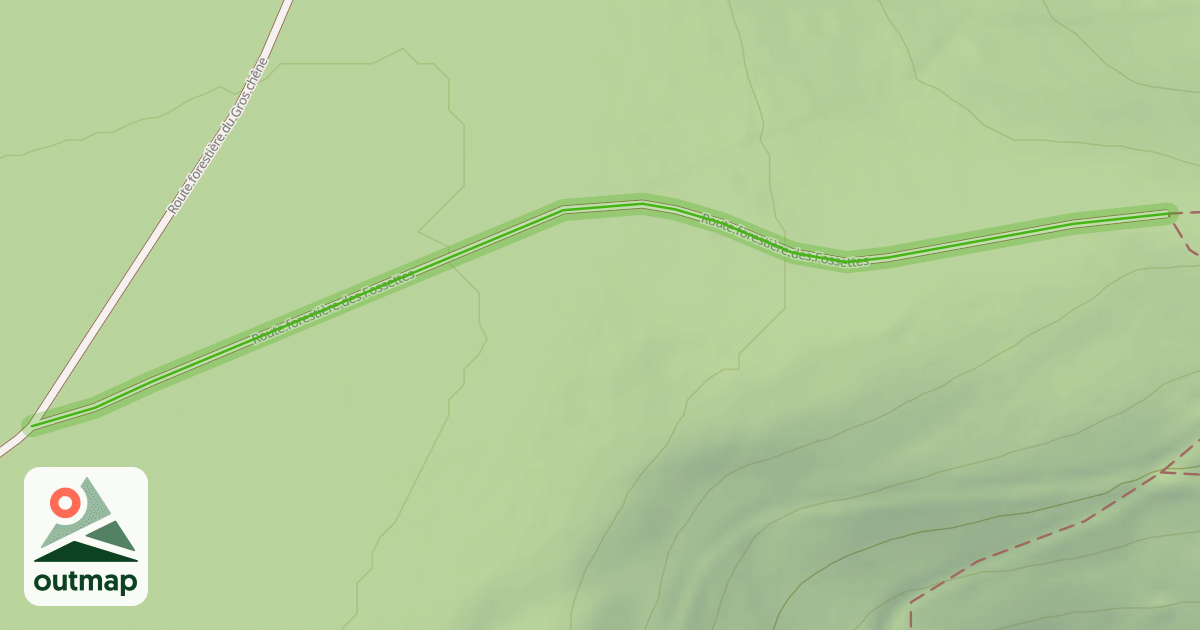 Map of Route forestière des Fossettes