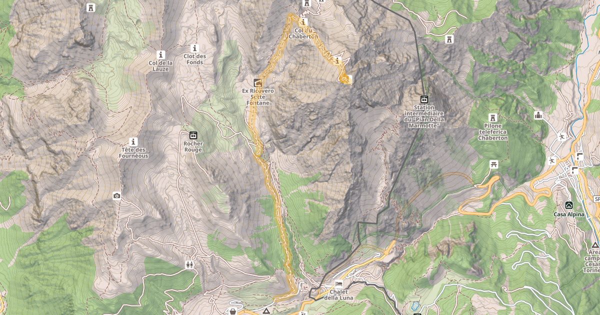 Map preview of Mont Chaberton — Montgenèvre