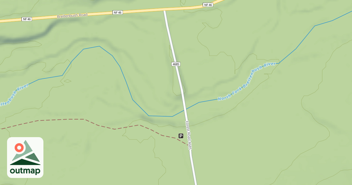 Map of SOUTH BREITENBUSH ROAD