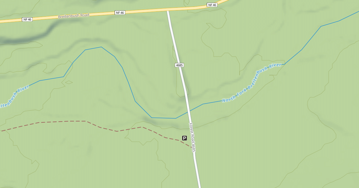 Map preview of SOUTH BREITENBUSH ROAD