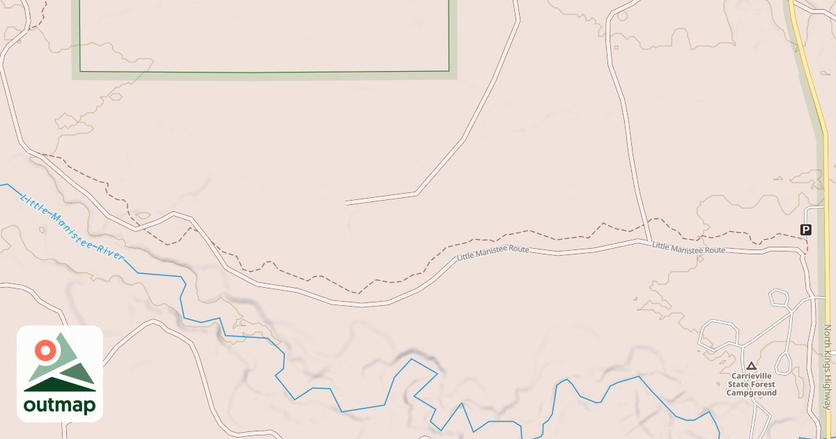 Map of Little Manistee Motorcycle Trail