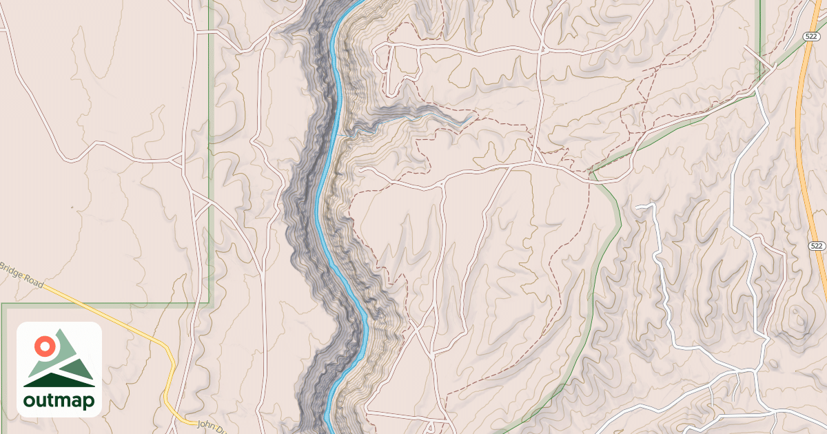 Map of Horse Theif Mesa Trail