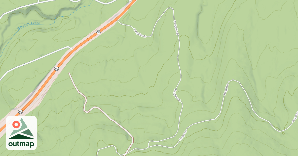 Map of TUNGSTEN B