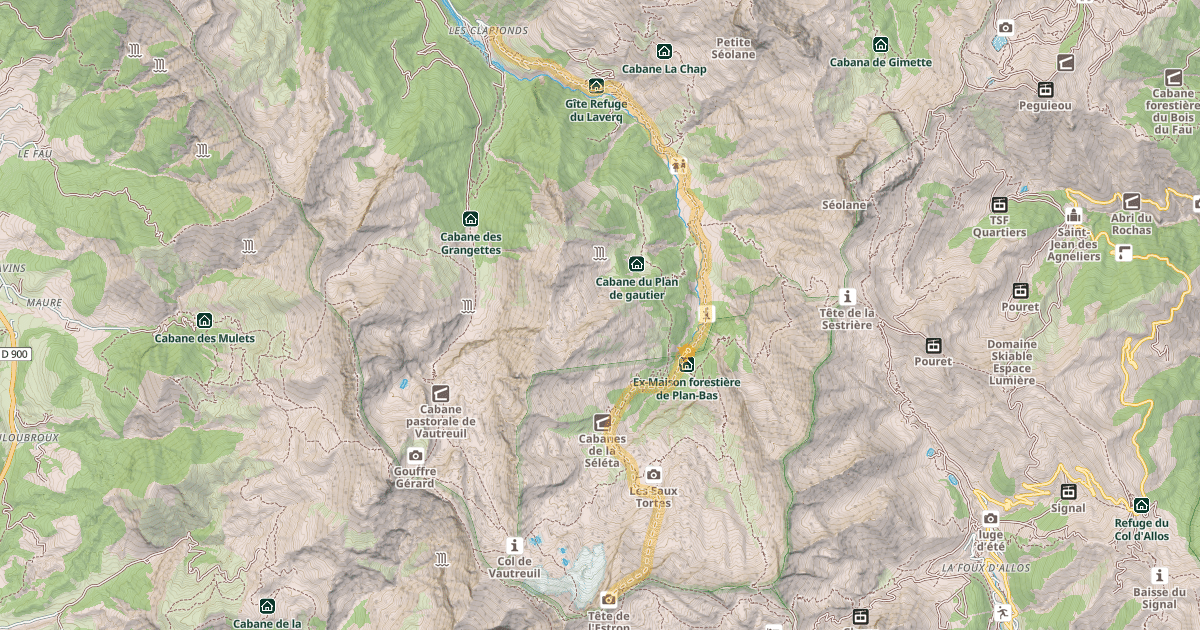 Map preview of Tête de l'Estrop — Les Clarionds