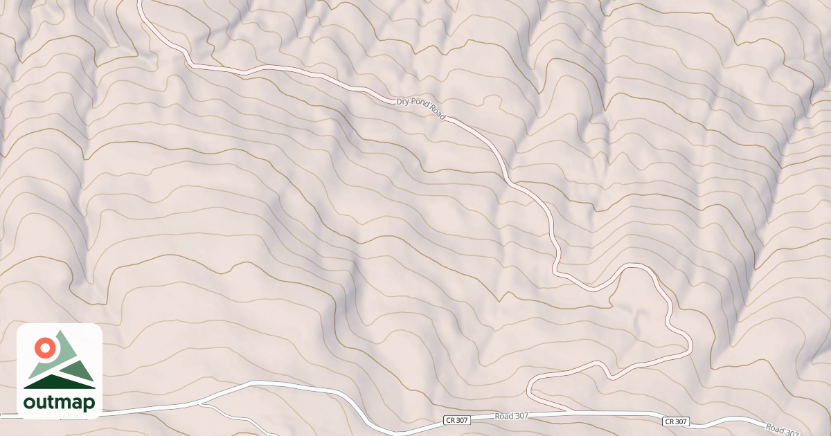 Map of DRY POND