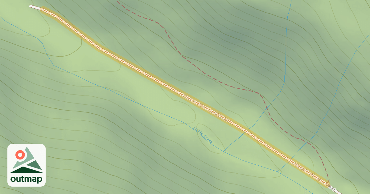 Map of Lizzie Lake Forest Service Road