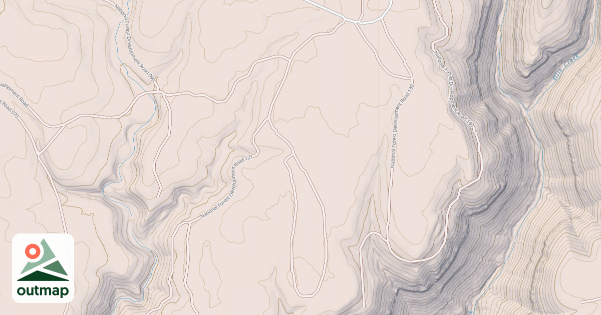 Map of USFS Motor Vehicle Use Map Roads {F29A72BC-8D0F-4048-89B0-FC16AACCF35D}