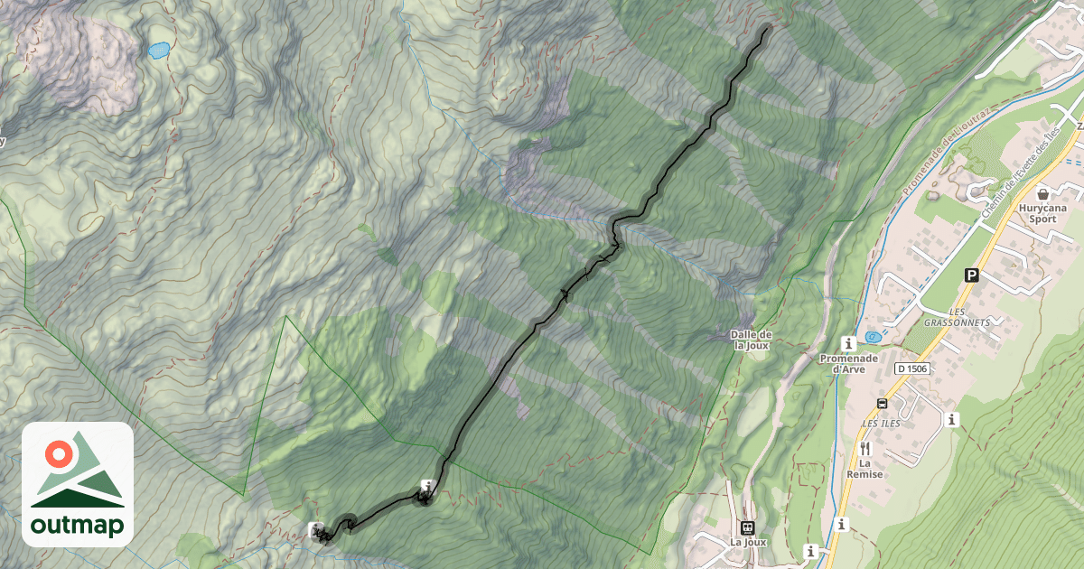 Map of Sentier des Gardes