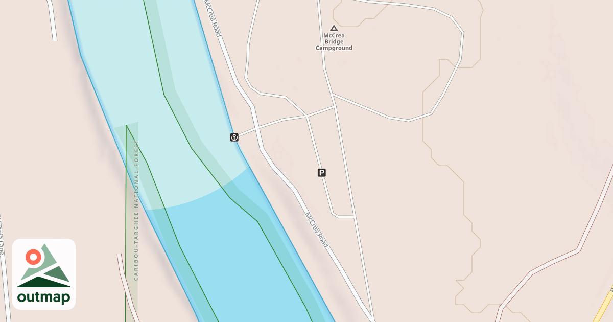Map of MCCREA BRIDGE CG BOAT LAUNCH