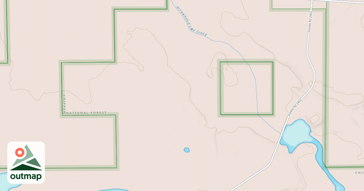 Map of BIG TOO MUCH LAKE SPUR Y