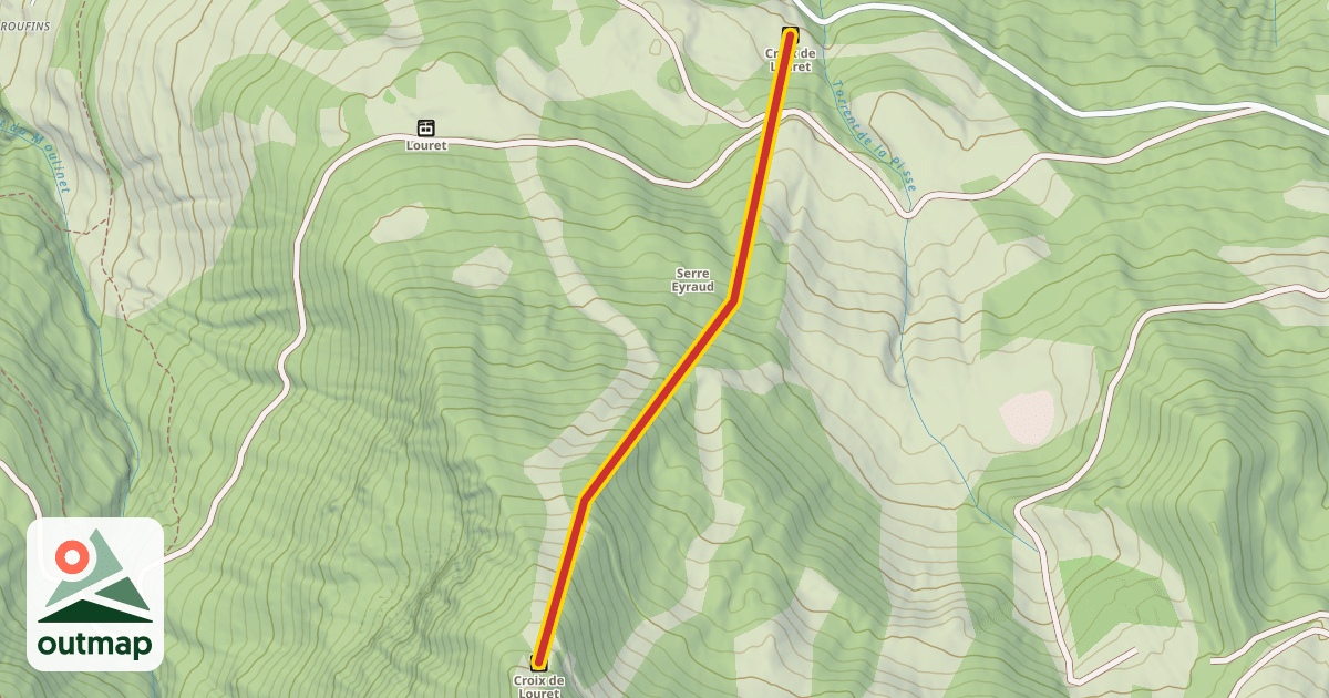 Map of Croix de Louret