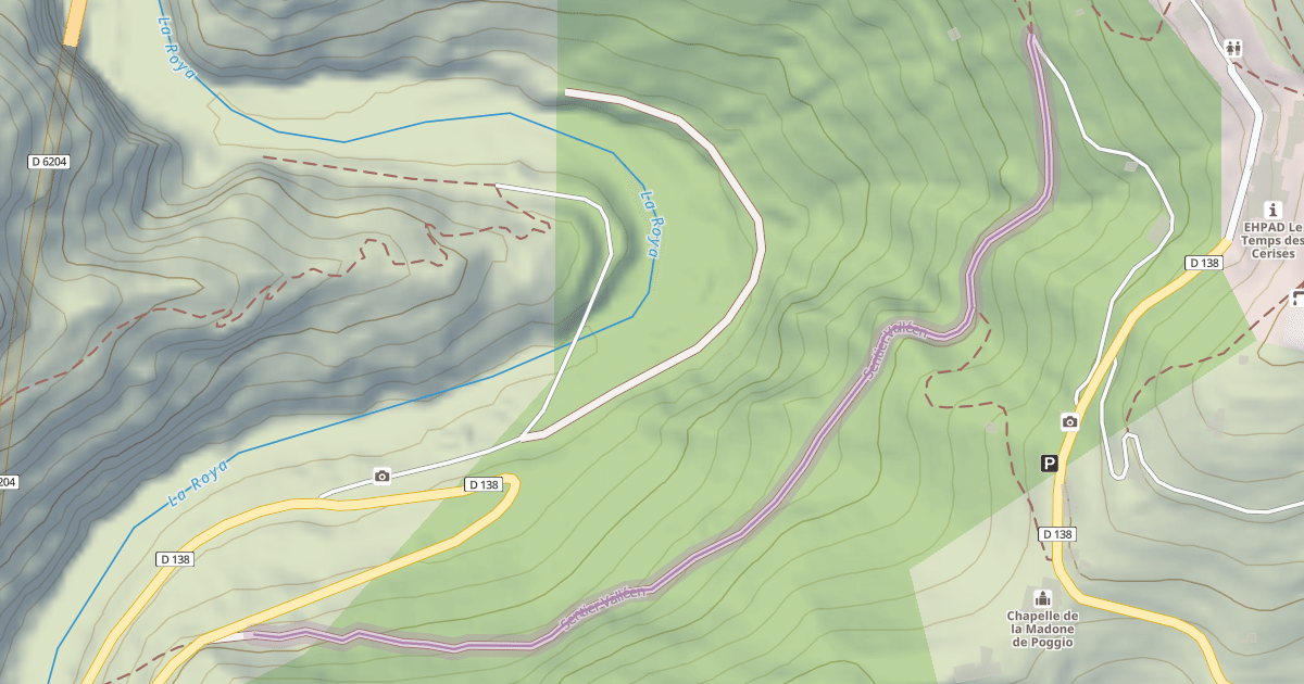 Map preview of Sentier Valléen