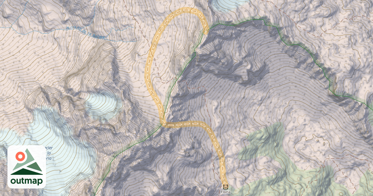 Map of Aiguilles Crochues — Téléski de la Floria