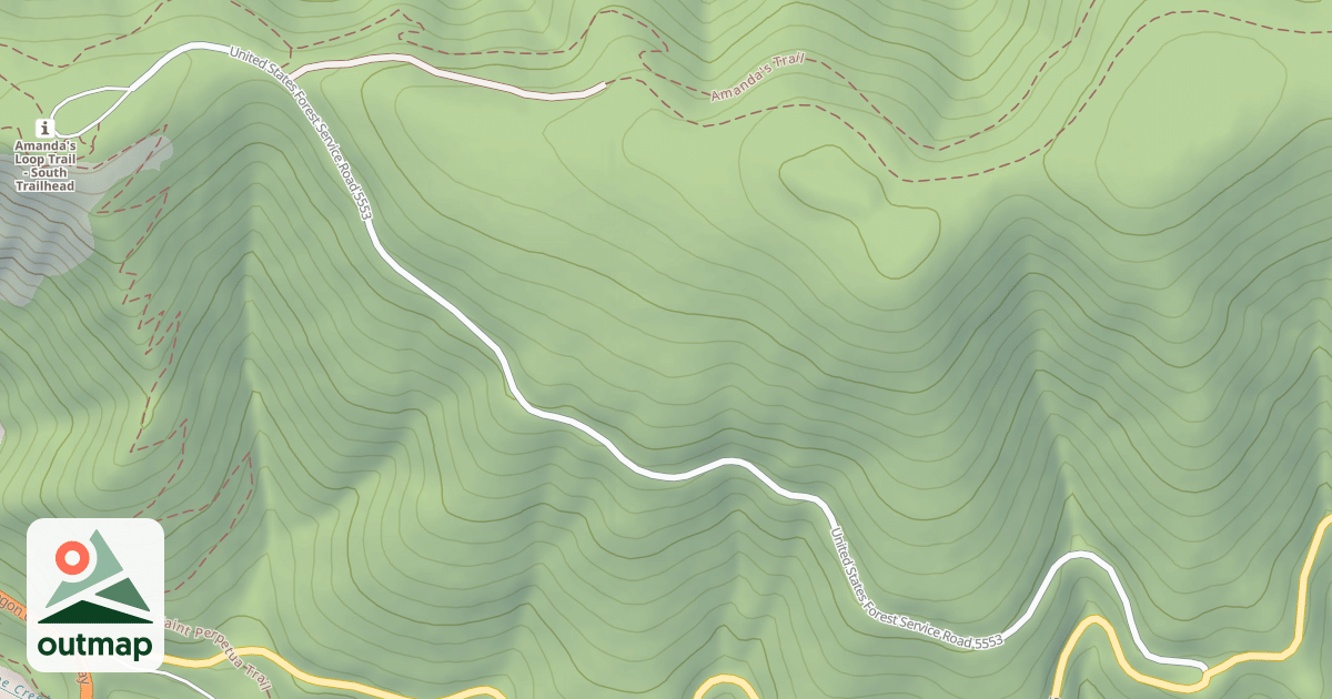 Map of USFS Motor Vehicle Use Map Roads {A81A92DB-8A50-4425-B6F9-D7ABFCB26911}
